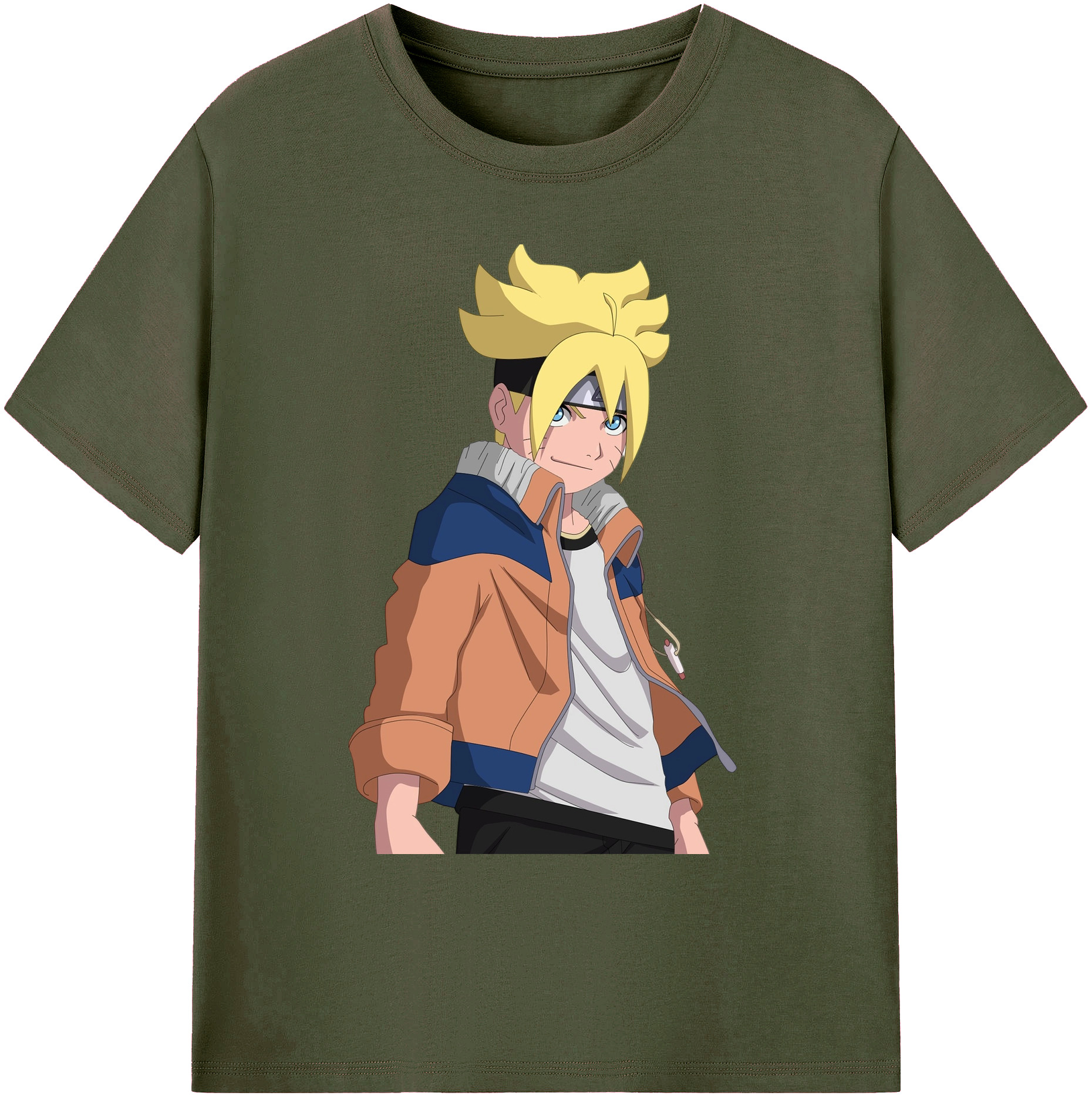 （画像用） NARUTO -ナルト- うずまき ナルト Uzumaki Naruto 綿100％ メンズ半袖Tシャツ｜肌触りやわらか＆通気性